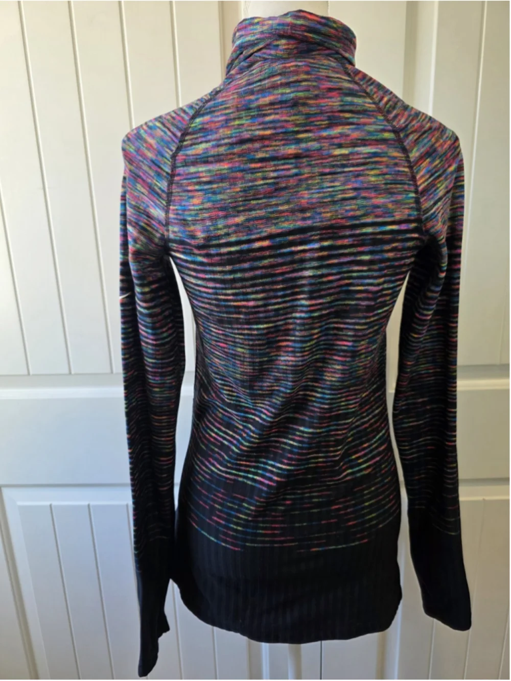 Nike Pro Hyperwarm Cowl Neck Pullover Top Sz L Multicolor Thermal Outdoors Layer
